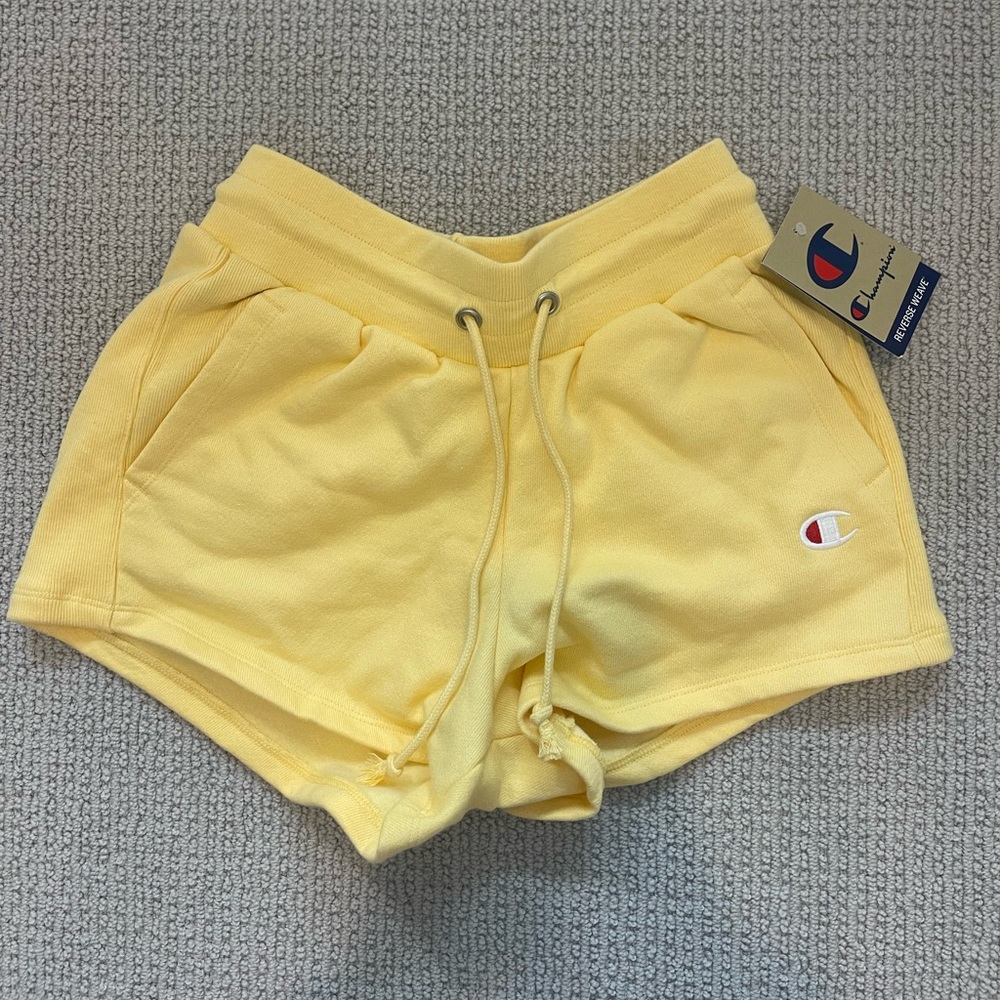 Champion Reverse Weave Yellow Shorts